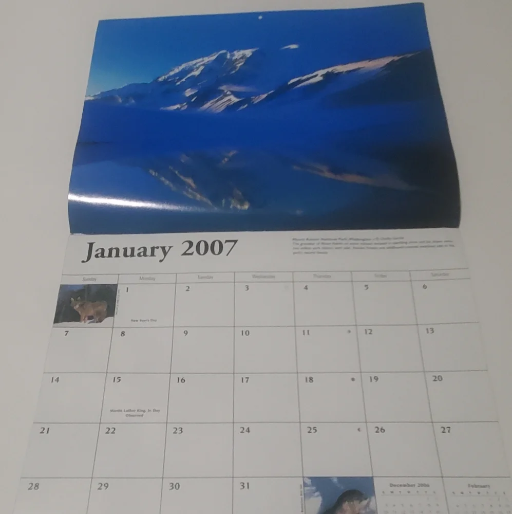 5/$15 Paper Crafting 2007 Calendar National Parks